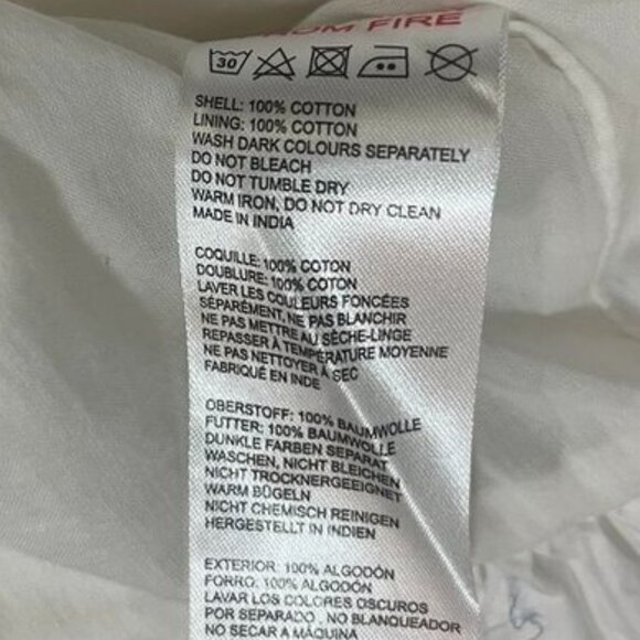 BDG White Bubble Hem Smocked Waist Cotton Mini Skirt Lined Y2K XS - Picture 5 of 11